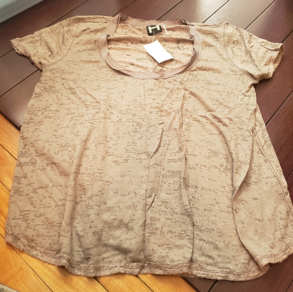 H by Bordeaux Grey Burnout Shirt